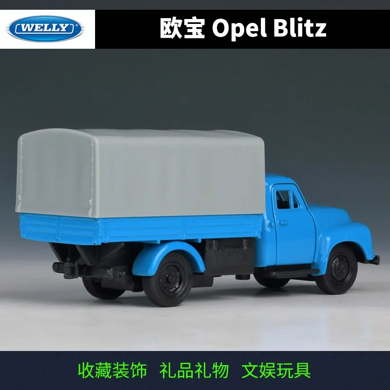 WELLY 1:36 Opel Blitz Truck Alloy Pickup Car Model Diecast Metal Toy Vehicles Car Model High Simulation Collection Gift