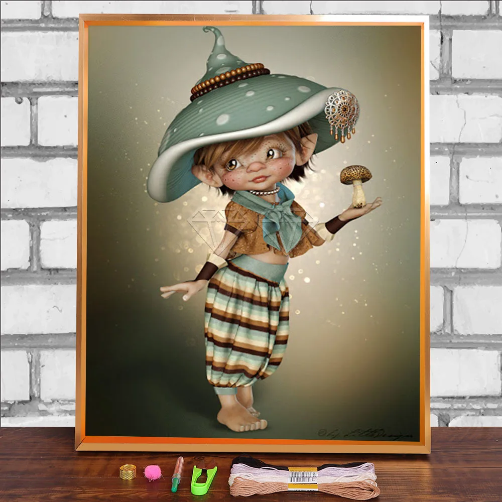 Cartoon Joker Girl Boy Baby Ghost Printed Fabric 11CT Cross Stitch Kit DIY Embroidery DMC Threads Hobby Promotions |