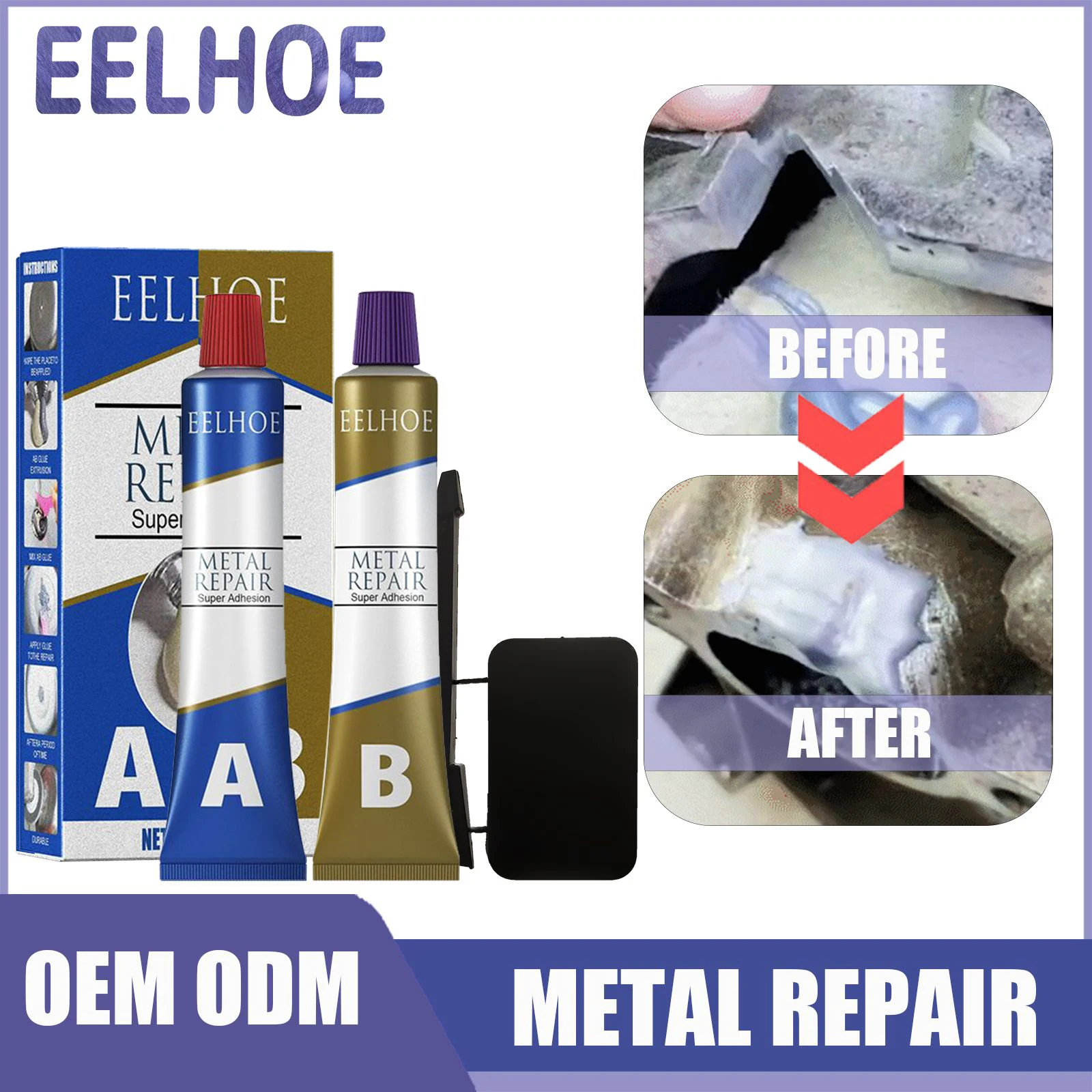 Metal Repair Adhesive Glue High Temperature Resistance Waterproof