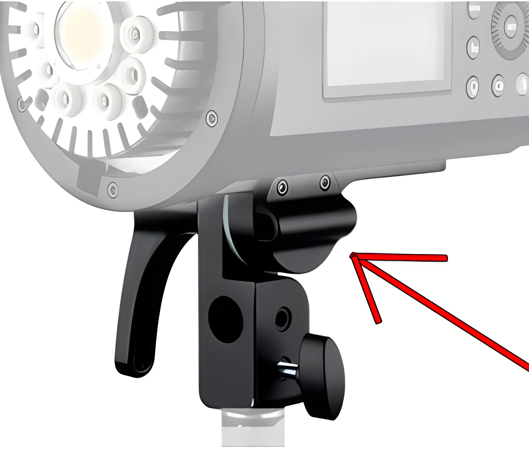 Godox ad600proライトスタンドの交換、アダプターハンドルのマウント 