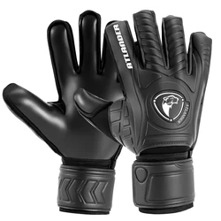 Enhanced Protection Finger Save Goalkeeper Gloves - Premium Latex Grip - Size 10 (Black)