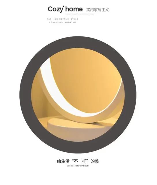 20CM LED Simple Circular Ring Table Lamp Bedroom Bedside Living Room Restaurant Hotel Decorative Lamp Dimmable Round Night Light 6
