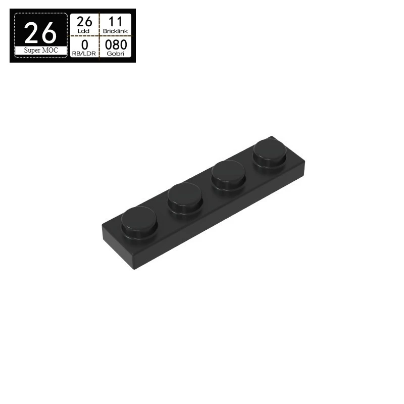 10PC 3710 플레이트 1x4 빌딩 블록 키트 하이테크 보드 라이트 패널 브릭 파티클 아이디어 장난감 부품 조립용 입자