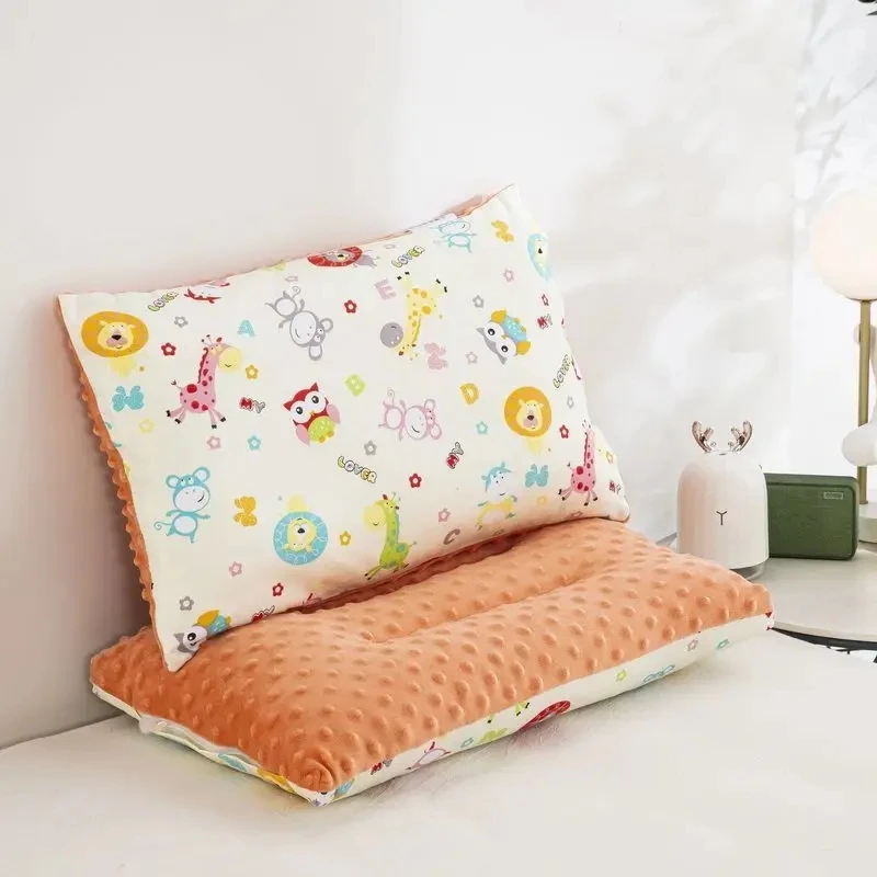 Cartoon Pattern Children's Pillow Removable Washable Baby Pillow with Zipper Household Breathable Cotton Boys Girls Pillow 2