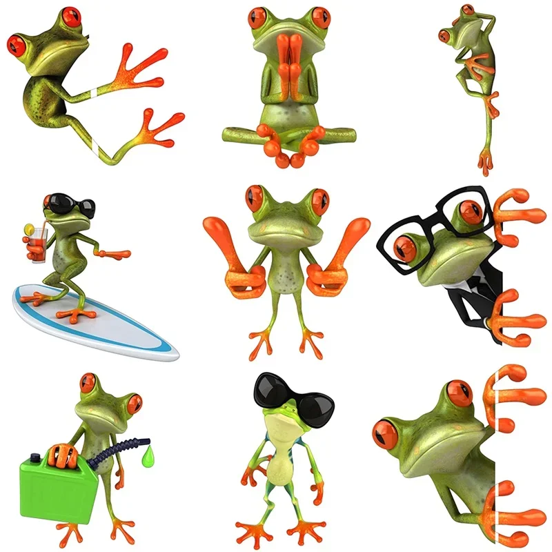 

Cartoon Car Sticker Lovely 3D Frogs Automobiles Motorcycles Accessories Colorful Vinyl Decal Cover Scratches,16cm*13cm