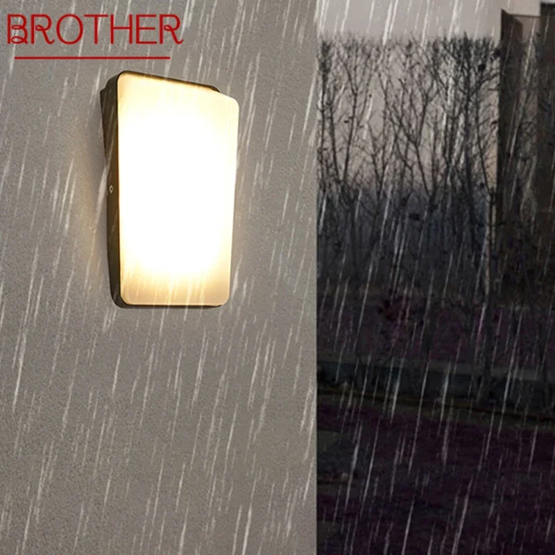 

BROTHER Contemporary LED Outdoor Wall Lamps Electric Simplicity Waterproof Balcony Hallway Courtyard Villa Gate Hotel