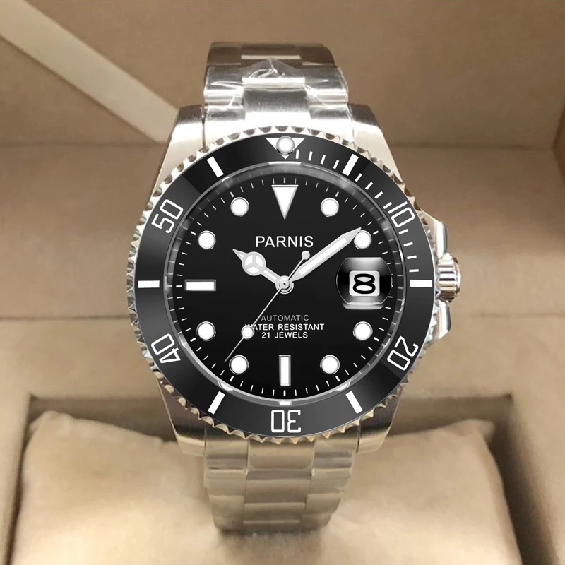 Parnis 200m Parnis Submariner Water Resistance Casual Parnis 40mm