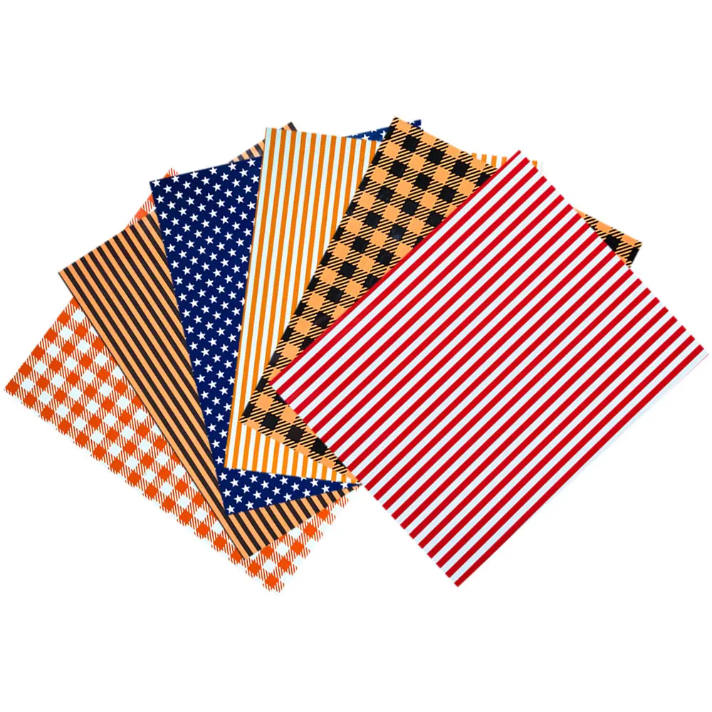 Striped Stars Pattern Heat Transfer Vinyl for Apparel and Accessories
