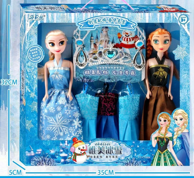 Boneca original da disney, 33cm, boneca frozen, elsa, anna, princesa,  rainha da neve, coleção de brinquedos para meninas - AliExpress