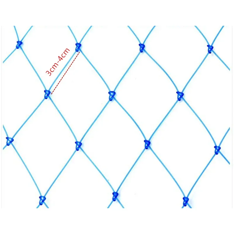 Fishing Landing Net Fishing Net Strong Line Diameter 60cm Landing Net of Head Colored Nylon Fishing Net Stainless Steel Ring Fishing Network Turck Dipneting