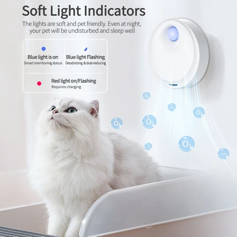 

4000mAh Smart Cat Odor Purifier For Cat Litter Box Deodorizer Automatic Pet Toilet Air Purifier Dog Cat Litter Deodorant