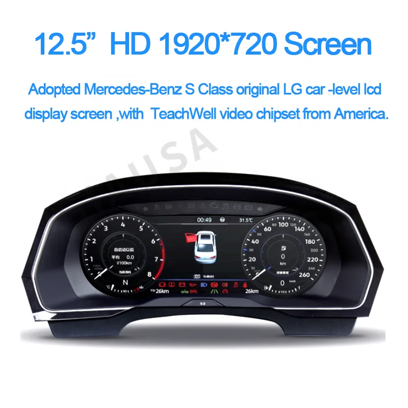 

Digital Dashboard Panel Virtual Instrument Cluster CockPit LCD Speedometer for Volkswagen VW Golf Passat Tiguan CC Scirocco