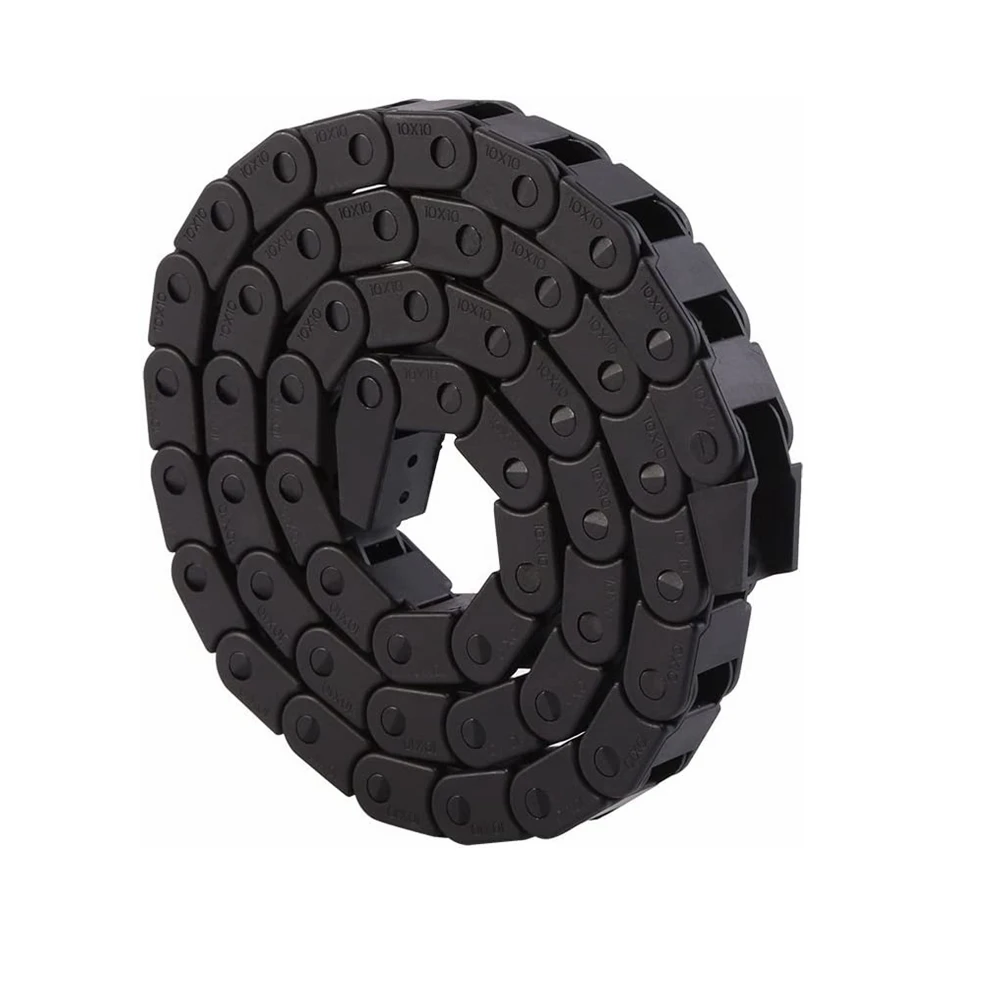 Black Plastic Drag Chain Cable Wire Carrier Not Open for 3D Printer and CNC Machines 1Meter Length