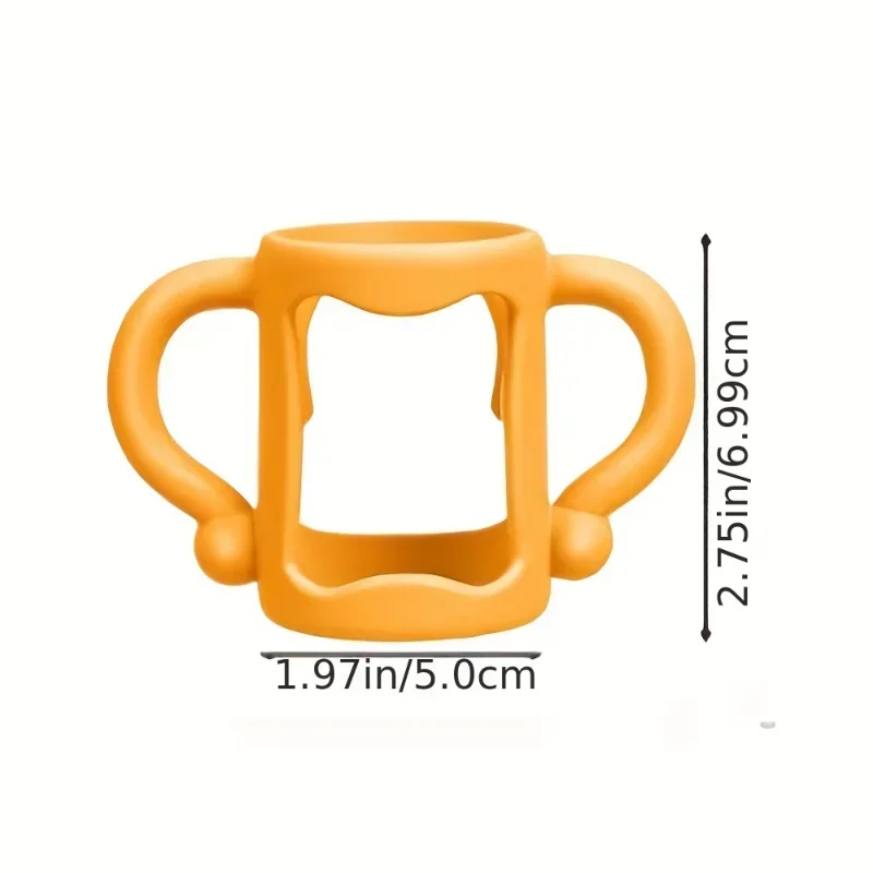 Silicone Bottle Handle for Narrow Baby Bottles Easy Grip Handle Can Accommodate Most Bottles-BPA-free Soft Silicone