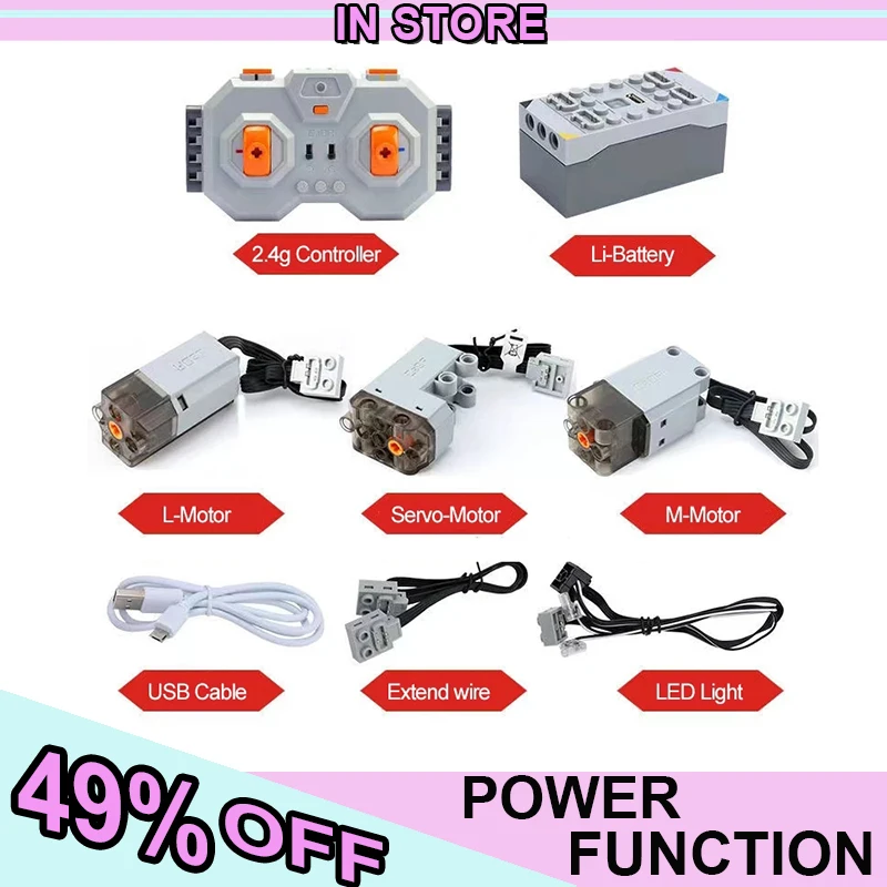 2023 Cada Moc Multi Power Funzioni Parti Velocità M Xl L Servomotore Monster Motor Pf Model Sets