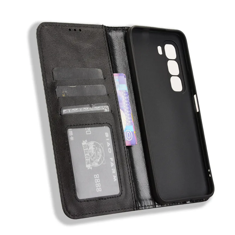 Luxury Leather Magnetic Phone Case with Card Slots and Shockproof Protection