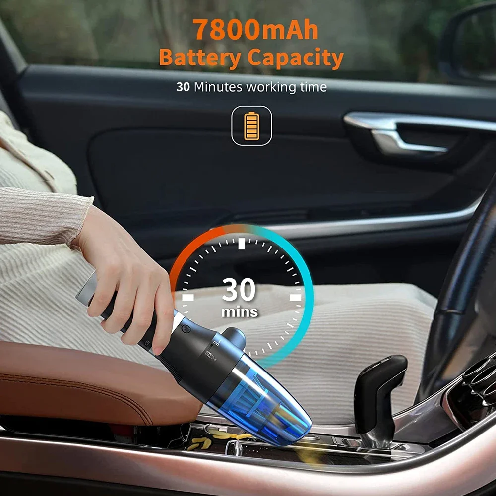Air Duster Powerful Cordless Air Blower for Computer Vacuum Cleaner Wireless Gun Dual Use for PC Car Keyboard