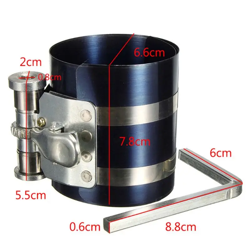 

3" Car Engine Piston Ring Compressor Tool Installer Band Ratcheting 53-125mm