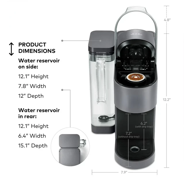 Single Serve Coffee Maker, Dual Brew, K-cup Compatible - Ground Coffee  Brewer with Removable Water Tank & Adjustable Drip Tray - AliExpress