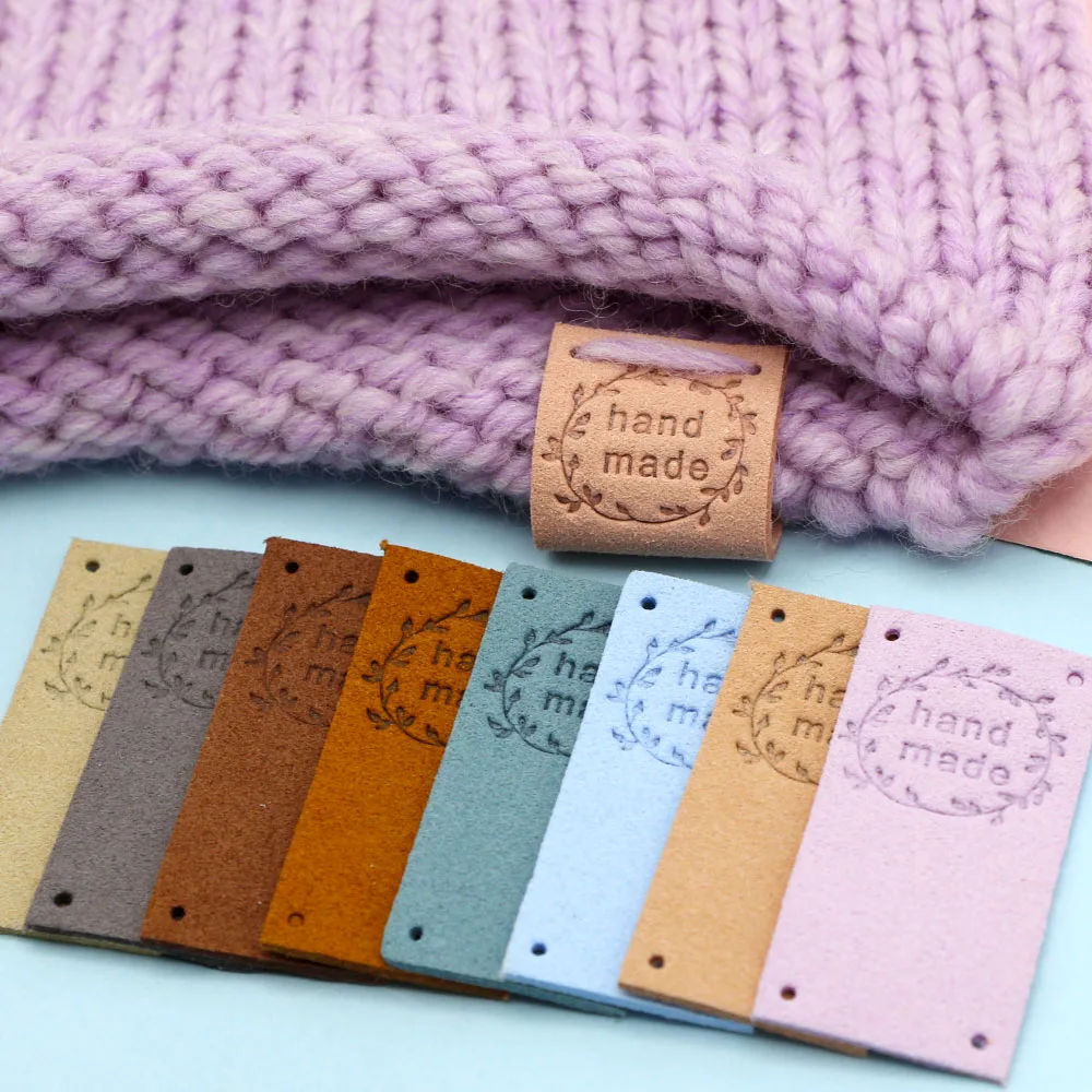Clothing Leather Labels Tags 20Pcs 2.5x5CM