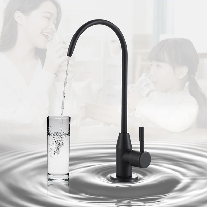 Stainless Steel Matte Black Direct Drinking Faucets  Kitchen Tap For Anti-Osmosis Purifier  Water And  Sink Faucet