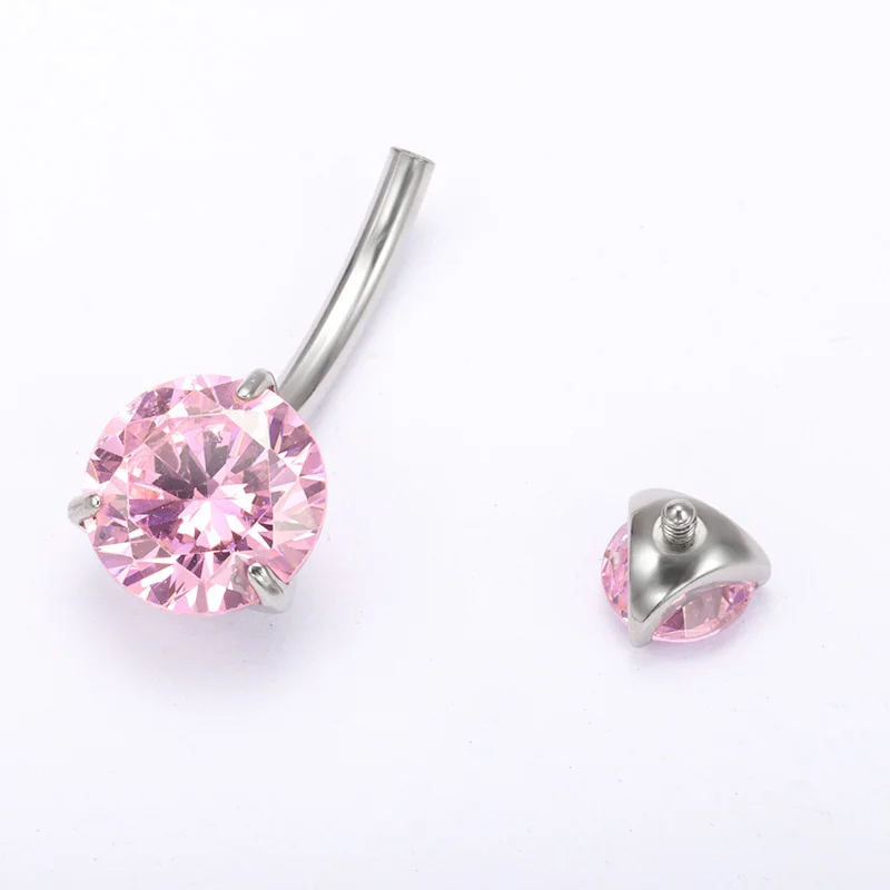 ASTM F136 Titanium Banana Bend Belly Button Rings 8mm 10mm 12mm 14mm