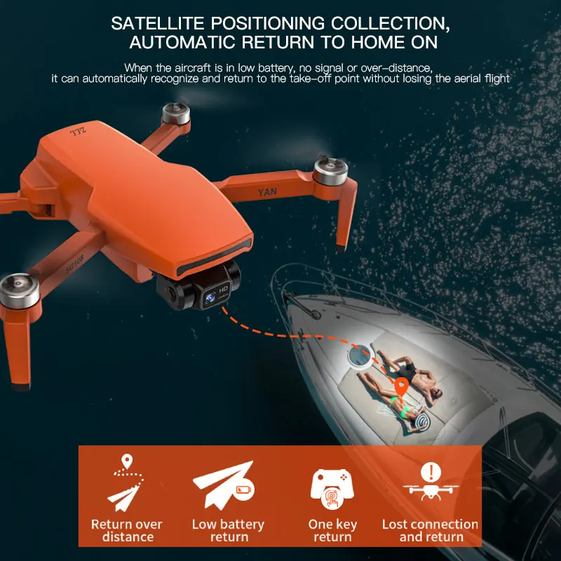 SG108Pro GPS Drone with 5G Wifi Quadcopter 2-Axis Gimbal 4K Dual HD Camera Brushless Optical Flow Drone 6