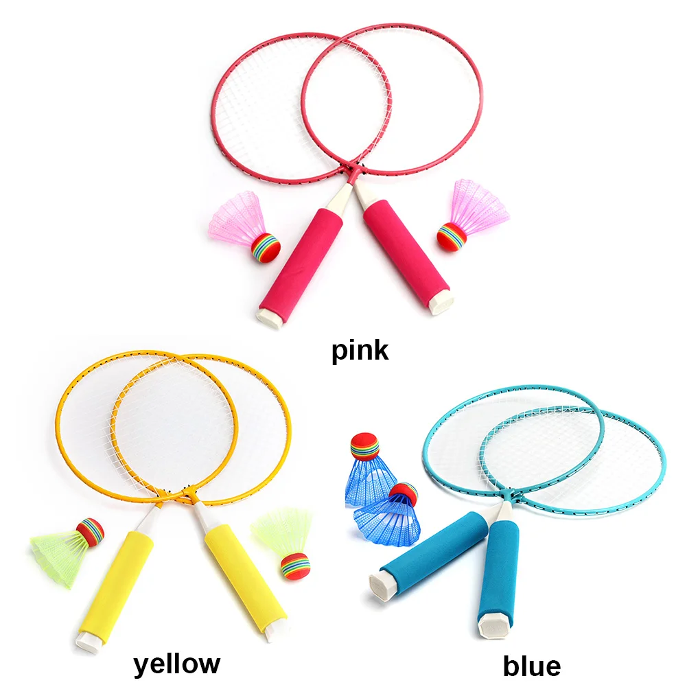 Badminton Racket Set with 2 Shuttlecocks Outdoor Racquet Sports Toys Badminton Racquet Set for Kids Indoor and Outdoor Sport