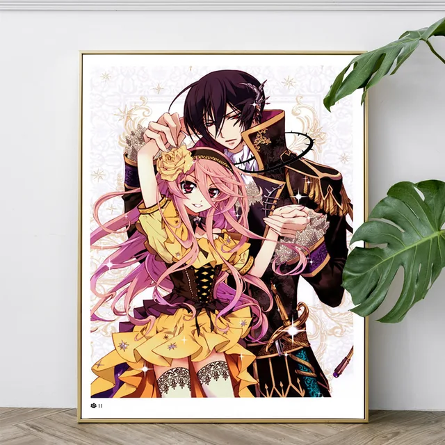 Anime beijo anime estávamos lá cartazes e impressões fotos na pintura da  lona da arte da parede - AliExpress