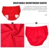 Panties Elderly Incontinence Daily Use Adult Comfortable Diapers Portable Travel Red 2