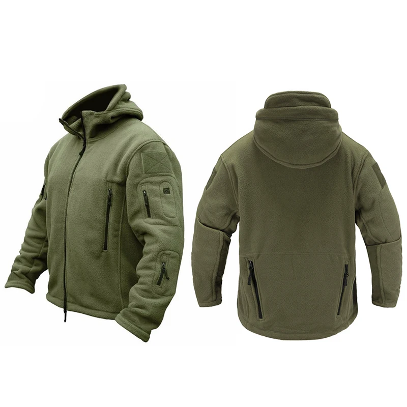 Autumn Winter Thermal Fleece Jacket Men Outdoors Sports Hooded Coat Softshell Hiking Jackets