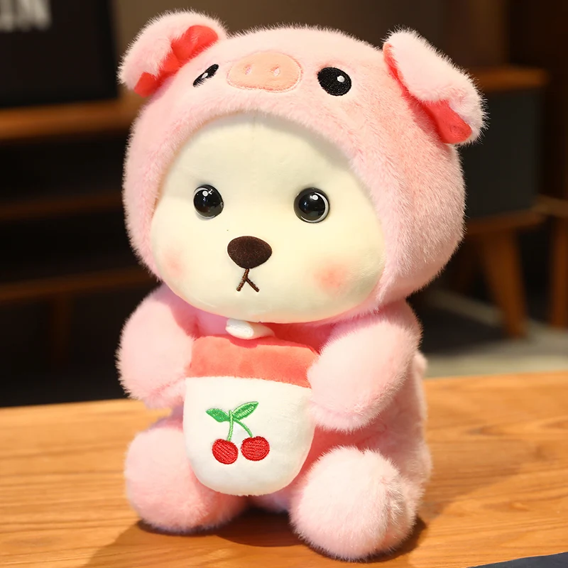 thumbnail image 1 of Sin actividad 25/35 cm creativo Cosplay conjunto oso de peluche lindo animal de peluche conejito tiburón dinosaurio muñeco de peluche juguete suave para niñas, 1 of 5