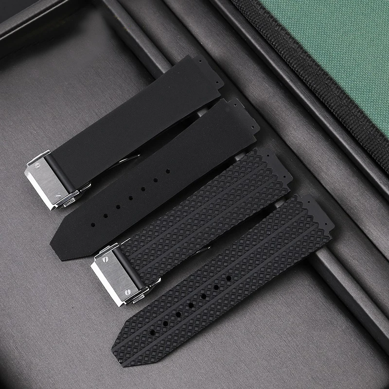 Silikon kautschuk armband für Hublot Big Bang schwarz blau Herren
