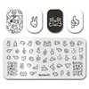 Nail Art Stamp MouTeen071 Cartoon Gesture Finger Nail Plates Stamp King Manicure Set For Nail Art Stamping 1