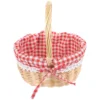 Zerodeko Little Red Riding Hood Basket Hand Woven Picnic Bag Gift Basket Wicker Storage Basket Linen Inner Basket Storage 5