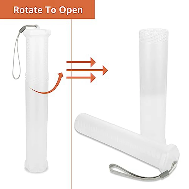 4 Pack Extendable Plastic Paint Brush Case Clear Long Paint Brush Holder Tube Storage Pencil Container paintbrush holder paint storage containers