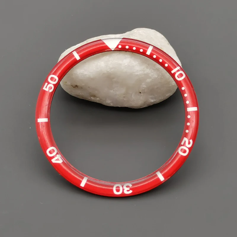 Flat Resin Aluminium Bezel Insert for Watch Cases - 39mmx32mm