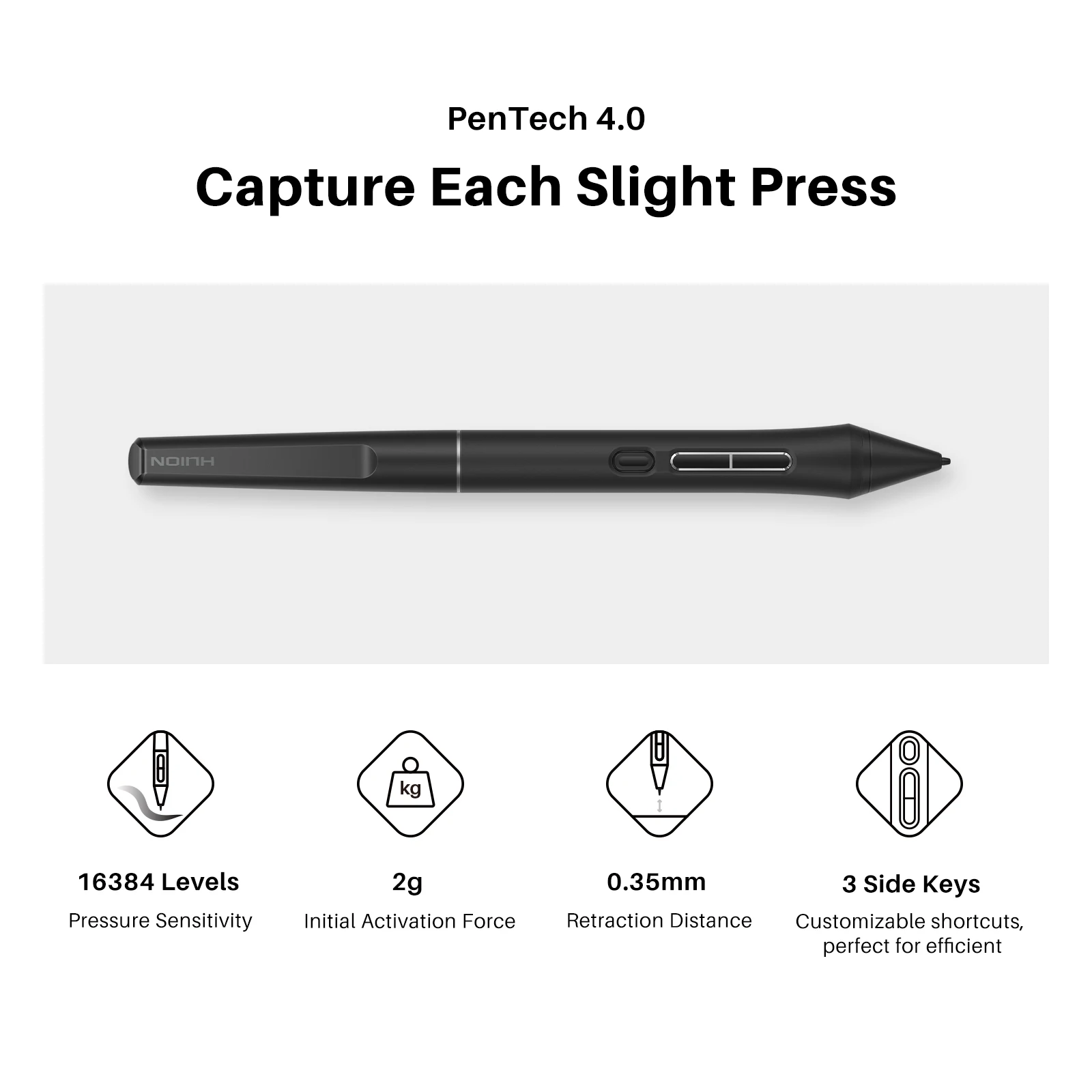 HUION Drawing Tablet with Screen, 13.3-inch Full-Laminated Art Tablet with Anti-Sparkle Canvas Glass, 99% sRGB