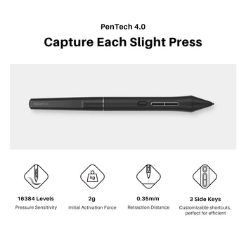 HUION Drawing Tablet with Screen, 13.3-inch Full-Laminated Art Tablet with Anti-Sparkle Canvas Glass, 99% sRGB 4