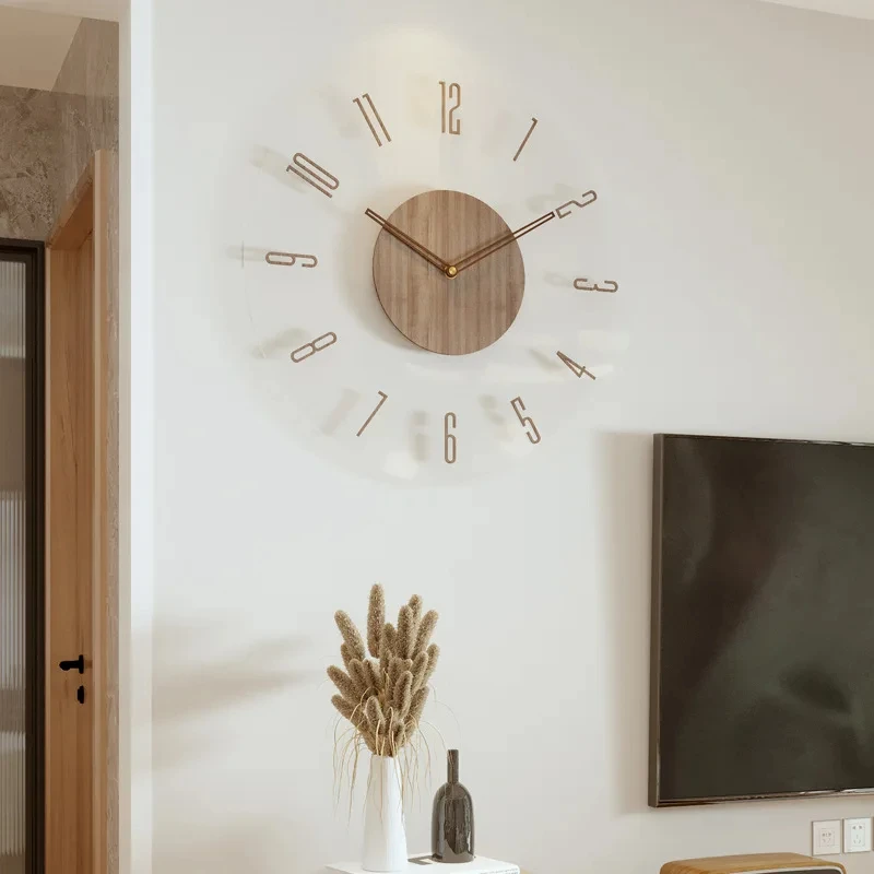 

New Clocks Solid Creative Wall Clocks Living Room Silent Nordic Simple Quartz Clock Fashion Simple Clock Large Wall Watches