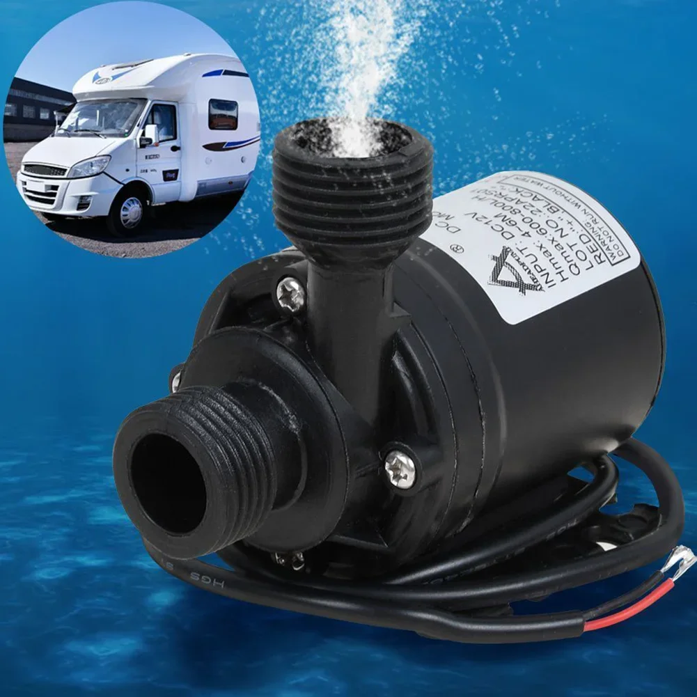 Garden High Pressure Pump DC 12V Submersible Pump 800L/H 5m Solar Brushless Motor Water Pump Low Noise Water Circulation Pump