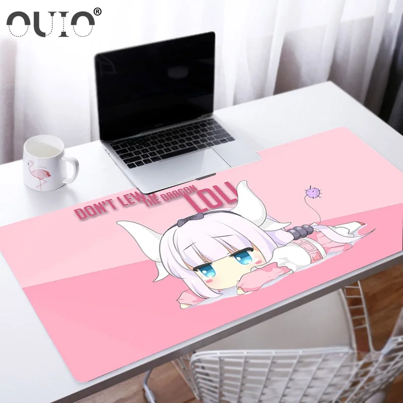 

Kanna Cute Mouse Pad Anime Large Mousepad Gamer Computer Kawaii Keyboard Pink Table Mat Kawaii Desk for Teen Girls for Bedroom