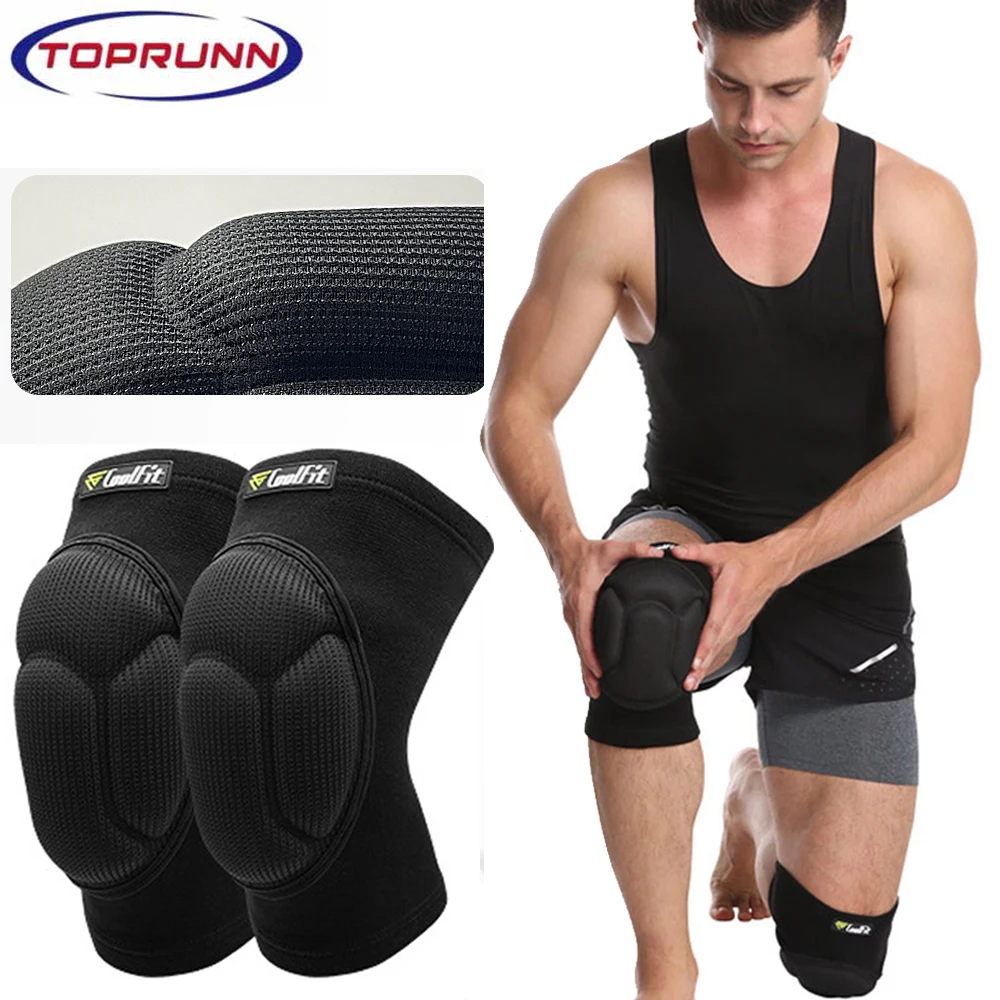 

1Pair Thicked Football Volleyball Extreme Sports Ski Knee Pads Fitness Knee Support Cycling Knee Protector Kneepad