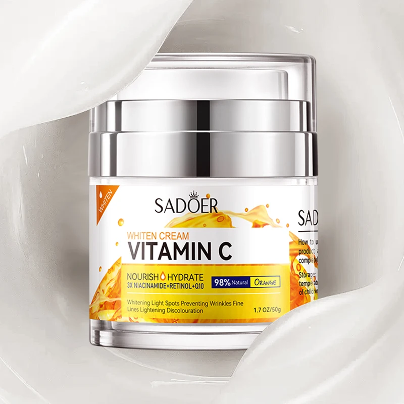 SADOER Vitamin C Anti Wrinkles Face Cream Firming Moisturizing Brightening Facial Day Creams Beauty Skin Care