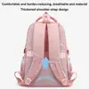 15-inch Laptop Backpack Plaid Print Student Backpack with Plush Ball Pendant Capacity Multi Compartment for Pupils for Outdoor 4
