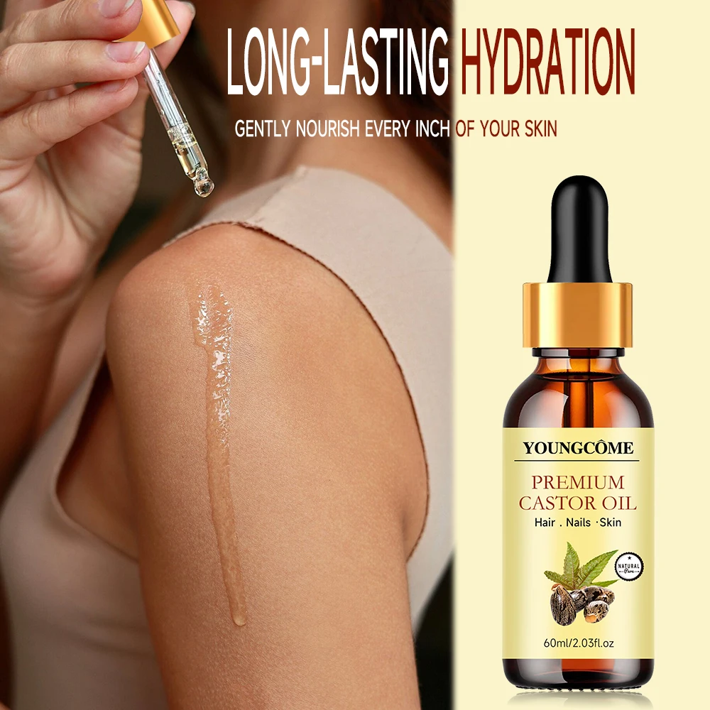 100% Pure and Natural Castor Oil for Hair and Body Care - Gentle, Fast-Absorbing Base Oil