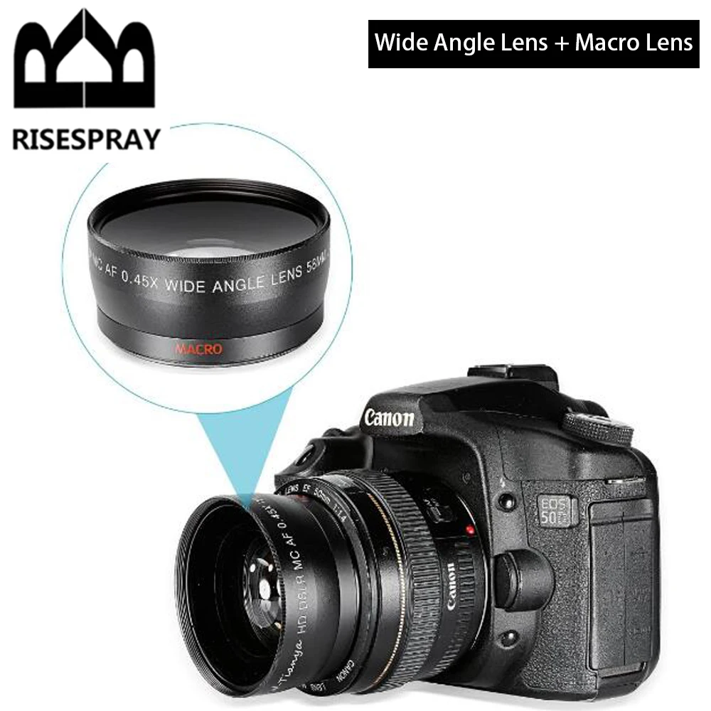 49mm 52mm 55mm 58MM Wide Angle Macro Lens Wide-Angle Camera