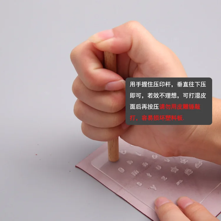 Leather Stamping Capital Lowercase Alphabet Numbers Stamp Set 3Pcs/set Plastic Letter Name Tools For Leather Paper Rubber