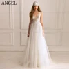 ANGEL Boho Luxury Wedding Dresses For Women 2024 V-Neck Appliques Beading Bridal Gown Backless Vestidos De Novia Custom Made 1