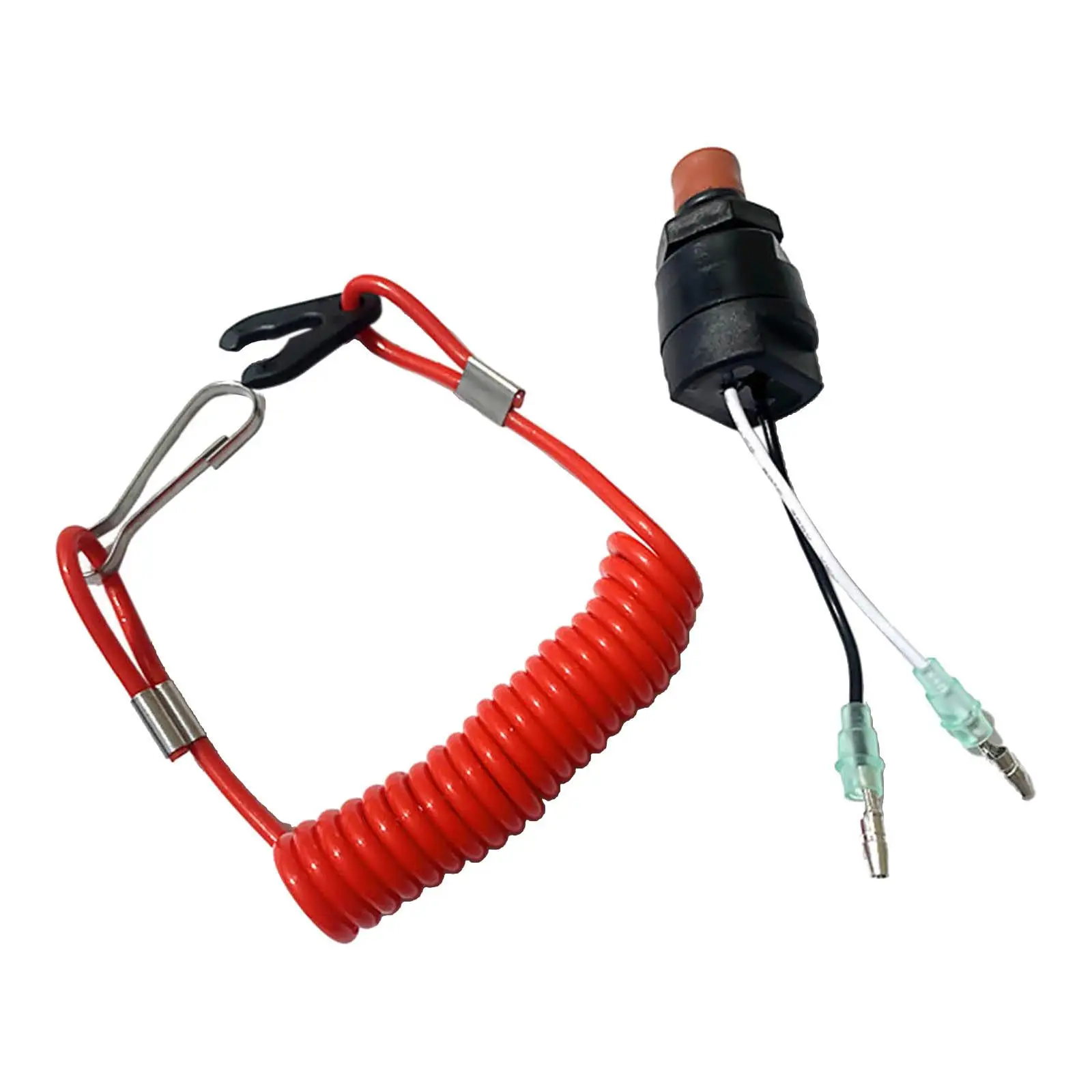 Boat Outboard Motor Emergency Kill Stop Switch W/Tether Lanyard Urgent Stop